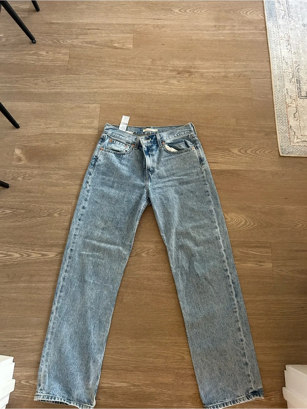 Classic Straight-Leg Men's Jeans in Light Blue Wash